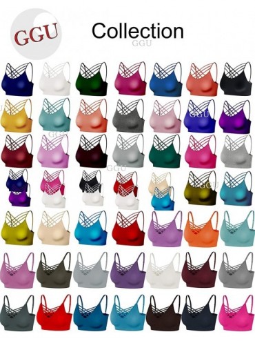 Camisoles & Tanks Women's Front V Lattice Crop Top Tank Cami Camisole Sexy Slim Bralette with Removable Pads Sports Bras Plus...