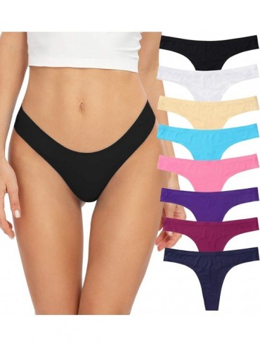 Panties Underwear Seamless Thongs for Women Low Rise G-Strings Thongs Panties - Color Thongs for women - CN18WXI50UG $38.24