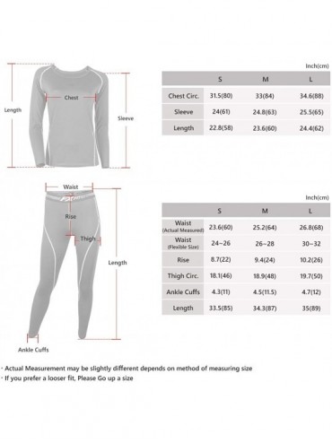 Thermal Underwear Womens MAXHEAT Fleece Lined Performance Long Johns Thermal Underwear - J Sporty Set_lightgray - CP187MWA8NW...