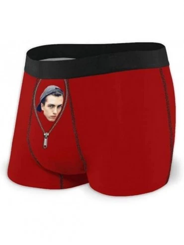 Boxers Personalized Men's Boxer Shorts Print Character Avatar Shorts Custom Funny Panties - Red - C819DYX4HON $46.51