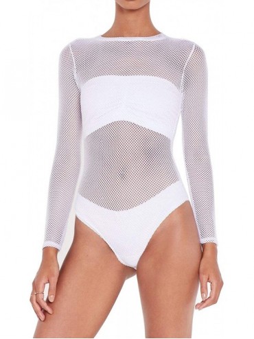 Shapewear Women's Networking Potential Sheer Bodysuit - White - CY18R5Y7ULY $47.18