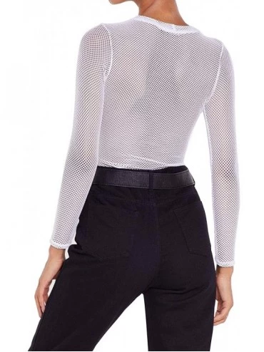 Shapewear Women's Networking Potential Sheer Bodysuit - White - CY18R5Y7ULY $18.87