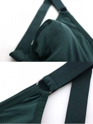 Briefs Mens Sexy Micro Mesh Briefs Soft Breathable Bulge Pouch Underwear D9077 - 4-pack Army Green - CY193OAUR7G $15.91