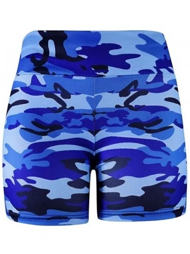 Nightgowns & Sleepshirts Women Basic Slip Bike Shorts Compression Workout Leggings Yoga Shorts Capris - Blue - C3197YHM2SU $9.60