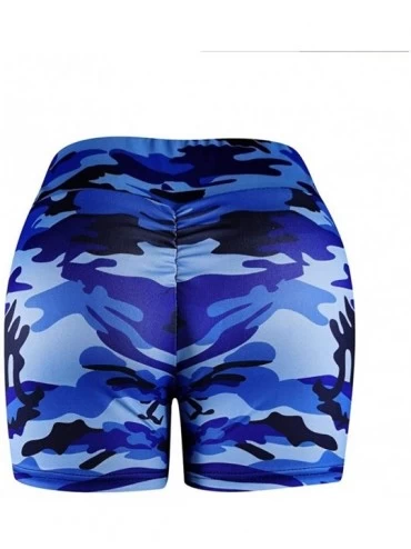 Nightgowns & Sleepshirts Women Basic Slip Bike Shorts Compression Workout Leggings Yoga Shorts Capris - Blue - C3197YHM2SU $9.60