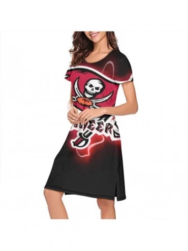 Nightgowns & Sleepshirts Sleep Shirts for Women Girls- Sleepwear Nightgowns Sleep Tee Print Sleep Dress - CT19CM5CA62 $27.09
