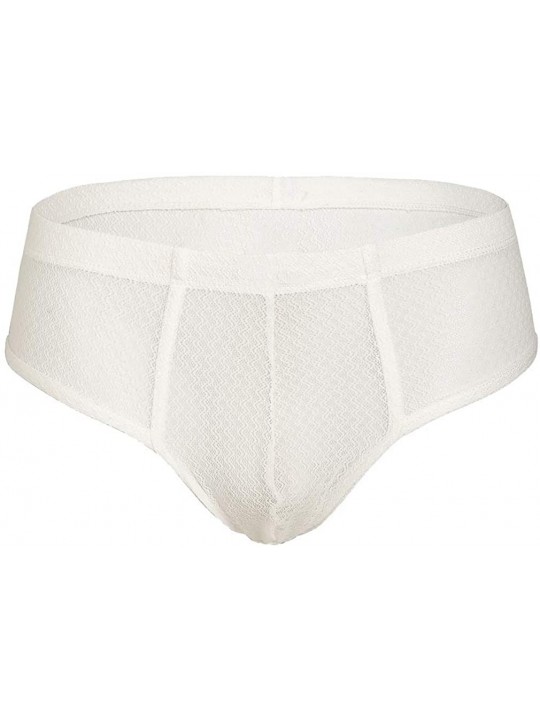 Sexy Men's Underwear Lace Translucent Fun Low Waist Skinny Boxer Briefs ...
