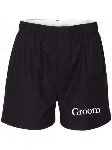 Boxer Briefs Cotton Groom Boxers - Black - CP18506970L $45.09