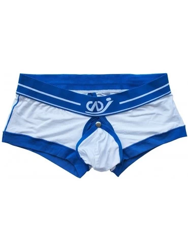 Boxer Briefs Mens Low Rise Bulge Pouch Boxer Briefs Underwear Jockstrap Shorts Underpants - White - CT193X0AYX0 $12.37