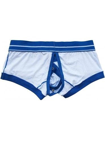 Boxer Briefs Mens Low Rise Bulge Pouch Boxer Briefs Underwear Jockstrap Shorts Underpants - White - CT193X0AYX0 $12.37