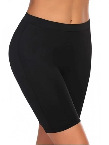 Slips Slip Shorts for Women Pettipants Boyshort Panties Undershorts Flat - Black - C6190QX97KZ $26.38