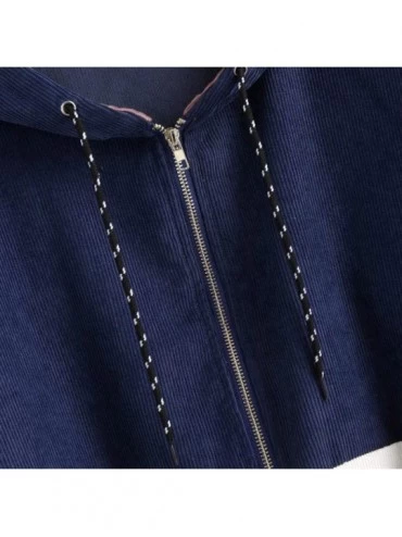 Garters & Garter Belts Women Fashion Casual Loose Long Sleeve Splice Dinosaur Sweatshirt Tops - C Navy - C718YIUMU3A $15.92