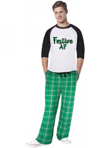 Sleep Sets Family Christmas Pajamas for Men Festive AF Plaid Sleepwear Mens Pajama Sets - Style 6 - C71932OKG33 $29.25