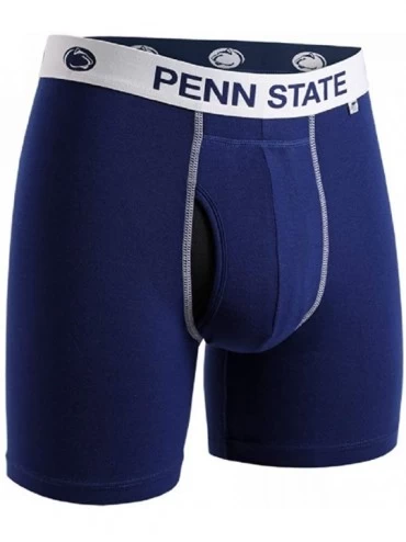 Boxers NCAA Team Colors Men's Swing Shift Boxers - Penn State Navy - CW18OY47LRS $51.60