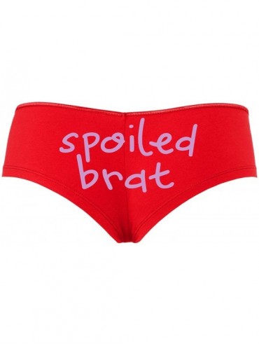 Panties Spoiled Brat DDLG Sexy Boyshort Panties for Little Sub - Lavender - C418STGOM6N $31.02