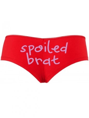 Panties Spoiled Brat DDLG Sexy Boyshort Panties for Little Sub - Lavender - C418STGOM6N $27.73