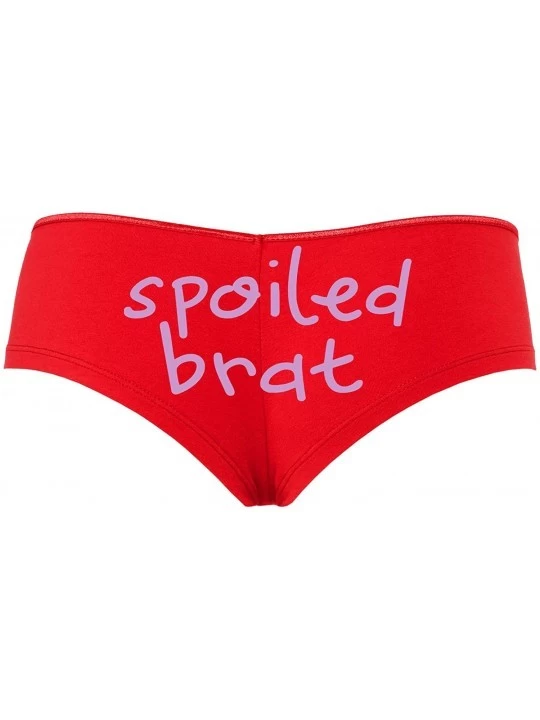 Panties Spoiled Brat DDLG Sexy Boyshort Panties for Little Sub - Lavender - C418STGOM6N $17.15