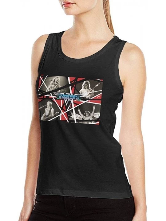 Camisoles & Tanks Van Halen Women's Sexy Tank Tops Classic Fashion Vest T Shirts Black - Black - CU19DUCR3G7 $17.02