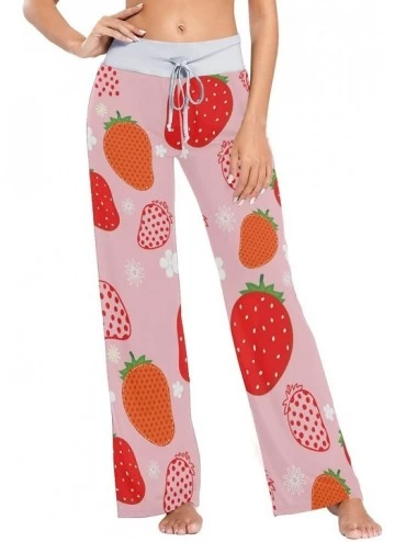 Bottoms Women's Pajama Pants Tie Dye Rainbow Print Drawstring Long Wide Leg Lounge Sleep Trousers - Multi 6 - CN197HG6HR4 $55.77