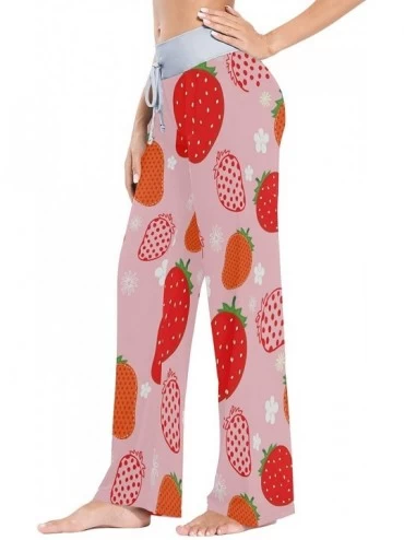 Bottoms Women's Pajama Pants Tie Dye Rainbow Print Drawstring Long Wide Leg Lounge Sleep Trousers - Multi 6 - CN197HG6HR4 $36.44