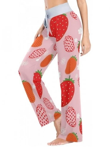 Bottoms Women's Pajama Pants Tie Dye Rainbow Print Drawstring Long Wide Leg Lounge Sleep Trousers - Multi 6 - CN197HG6HR4 $36.44