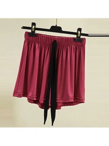 Sets Women's Pajamas Set Comfy Sleepwear 2 Piece Short Sleeve Shirt and Shorts Nightwear Pjs (L- Black) - Black - CW190KZK8SE...