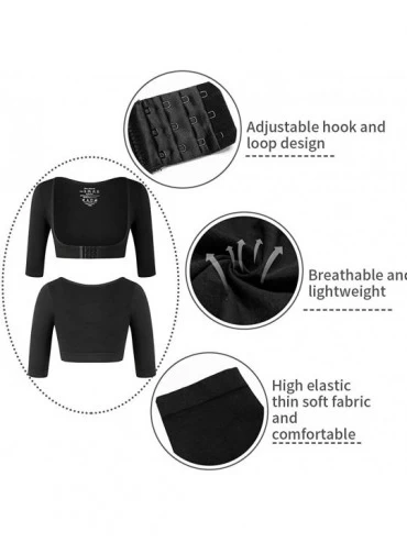 Shapewear Women Seamless Upper Arm Shaper Compression Vest Back Support Bras with Light Posture Corrector Tank Top - Black （n...