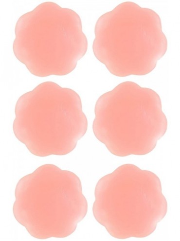 Accessories Thin Reusable Adhesive Silicone Nipple Covers Breast Petals Pasties (3 pairs flower) - C312K8THV6F $12.98