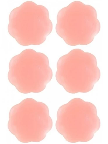 Accessories Thin Reusable Adhesive Silicone Nipple Covers Breast Petals Pasties (3 pairs flower) - C312K8THV6F $20.59