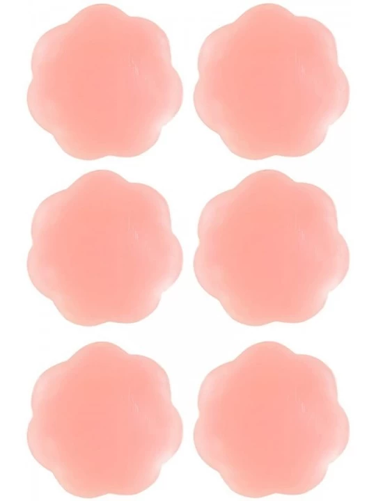 Accessories Thin Reusable Adhesive Silicone Nipple Covers Breast Petals Pasties (3 pairs flower) - C312K8THV6F $12.98