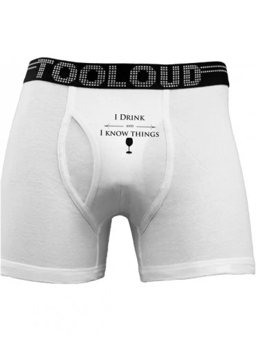 Boxer Briefs I Drink and I Know Things Funny Boxer Briefs - White - CO1803MLTNS $42.08