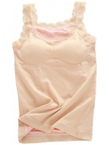 Thermal Underwear Womens Basic Camisole Thermal Underwear Thick Fleece Lined Cami Tank Top Underwear - C - CX1942R0UWM $26.63