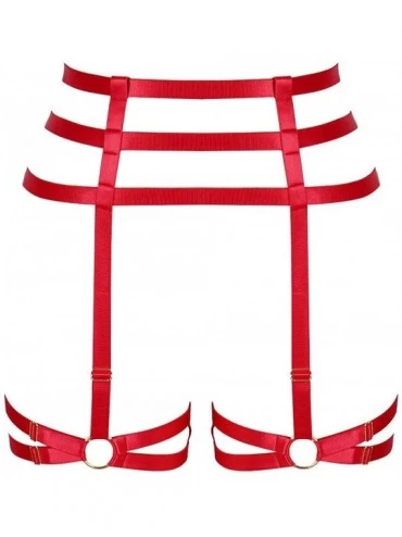 Garters & Garter Belts Women's Body Harness Garter Leg Strap Waist Belt Lingerie cage Festival Rave Punk Gothic Stockings Sus...