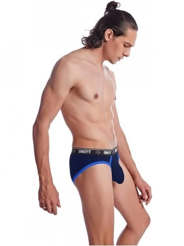 Briefs Men's Modal Underwear Bikini Briefs Breathable Underpants - Blue - CX12O53PU54 $12.07