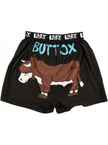 Boxers Funny Animal Boxers- Novelty Boxer Shorts- Humorous Underwear- Gag Gifts for Men - Butt Ox Boxers - C418E6MXNSY $33.32