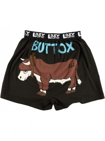 Boxers Funny Animal Boxers- Novelty Boxer Shorts- Humorous Underwear- Gag Gifts for Men - Butt Ox Boxers - C418E6MXNSY $29.75