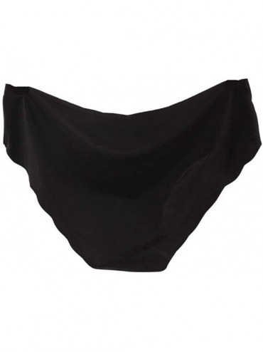 Panties Women Invisible Hipster Panties Soft Seamless Laser Cut Brief Underwear - Black - CR193TEGCX5 $20.53