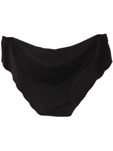 Panties Women Invisible Hipster Panties Soft Seamless Laser Cut Brief Underwear - Black - CR193TEGCX5 $8.67