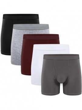 Boxer Briefs Mens Underwear Men Pack Soft Cotton Open Fly Underwear - A ...
