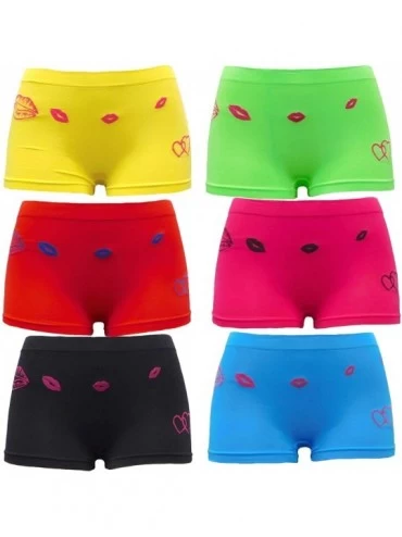 Panties 12 Seamless Boyshort Lady Panties Women Underwear Briefs Boy Shorts Underpants (One Size) Free Size - CQ18Q85CTNR $26.59