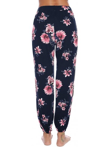 Bottoms Pajama Pants for Womens Sweatpants Jogger Pant Cotton Stretch Knit Lounge Pants Bottoms - Pattern_2 - CX18WZYYS8X $38.61