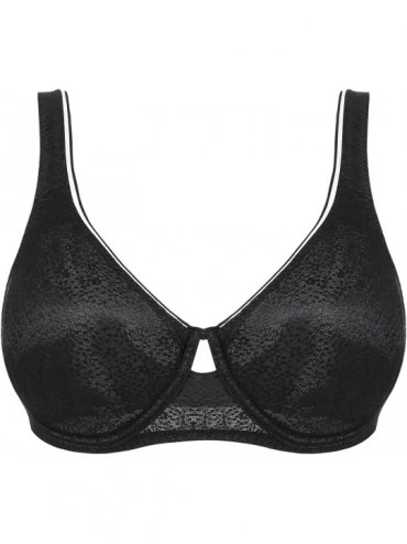 Bras Women's Lace Non-Foam Unpadded Underwire Bra - Black - CM12EON6A35 $10.37