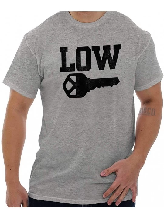 Undershirts Low Key Nerd Sarcastic Pun Funny Corny Geek Unisex T Shirt - Sport Grey - CO180MD66QK $20.44
