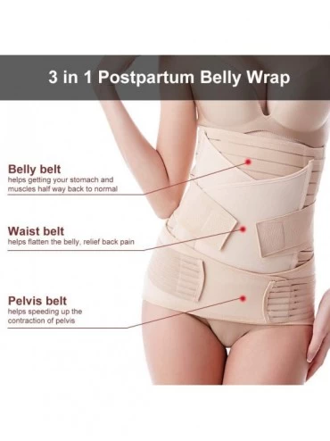 Shapewear 3 in 1 Postpartum Belt After Birth Belly Wrap Band Recovery Belly/Waist/Pelvis Support C Section Postnatal Girdle S...