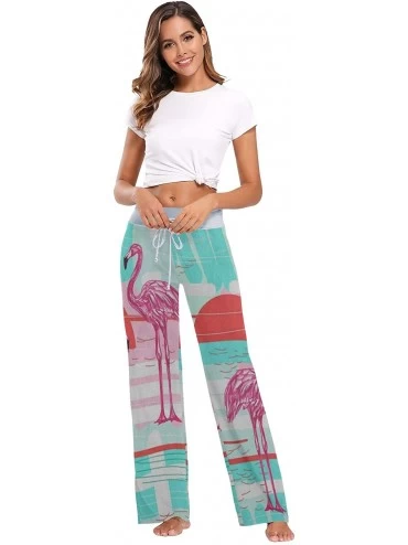Bottoms Women's Fashion Yoga Pants Palazzo Casual Print Wide Leg Lounge Pants Comfy Casual Drawstring Long Pajama Pants - Pai...