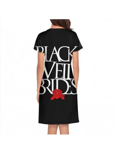 Nightgowns & Sleepshirts Womens Black-Veil-Brides-Albums- Sleep Tee Soft - Black Veil Brides-3 - C618SXUX3XU $33.53