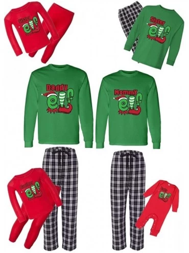 Sleep Sets Christmas Matching Pajamas Set Magic Elfs Family Sleepwear - C718AKKORRE $44.36