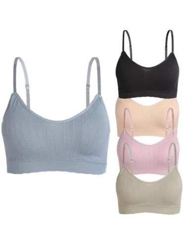 Camisoles & Tanks Mini Camisole Bra Wireless Sports Daily Sleep Tank Top with Adjustable Straps for Women 2/3Pack - Blue/Pink...