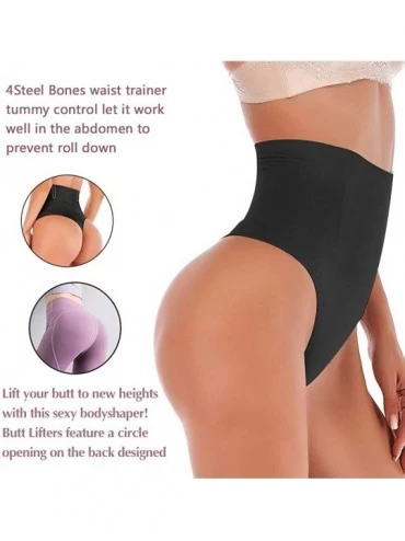 Shapewear Butt Lifter Sexy Thong - Womens Shapewear Tummy Control Panties Waist Cincher Underwear Trainer Girdle Faja - Black...
