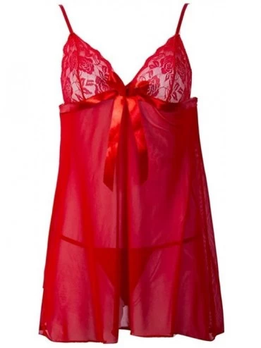 Bustiers & Corsets Corset for Female-2019Fashion Sexy Racy Muslin Underwear Maid Uniforms Temptation Underwear - 4642 Red - C...